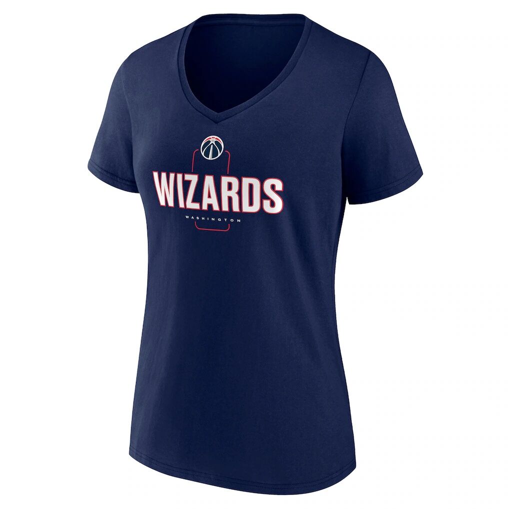 Washington Wizards Women's Center Court Name & Number Custom V-Neck T-Shirt