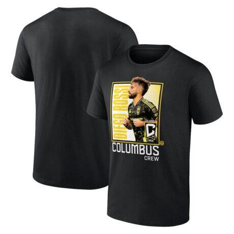 Diego Rossi Columbus Crew Fashion7 Player Program T-Shirt - Black - Front View