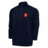 Spain National Team Antigua Genesis Quarter-Zip Pullover - Navy - Side View