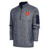 Spain National Team Antigua Elevate Quarter-Zip Pullover - Heather Navy - Side View