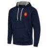 Spain National Team Antigua Takeover Fleece Raglan Hoodie - Navy - Side View