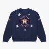 Houston Astros Mitchell & Ness Women's Pep Rally Sweatshirt - Navy - Side View