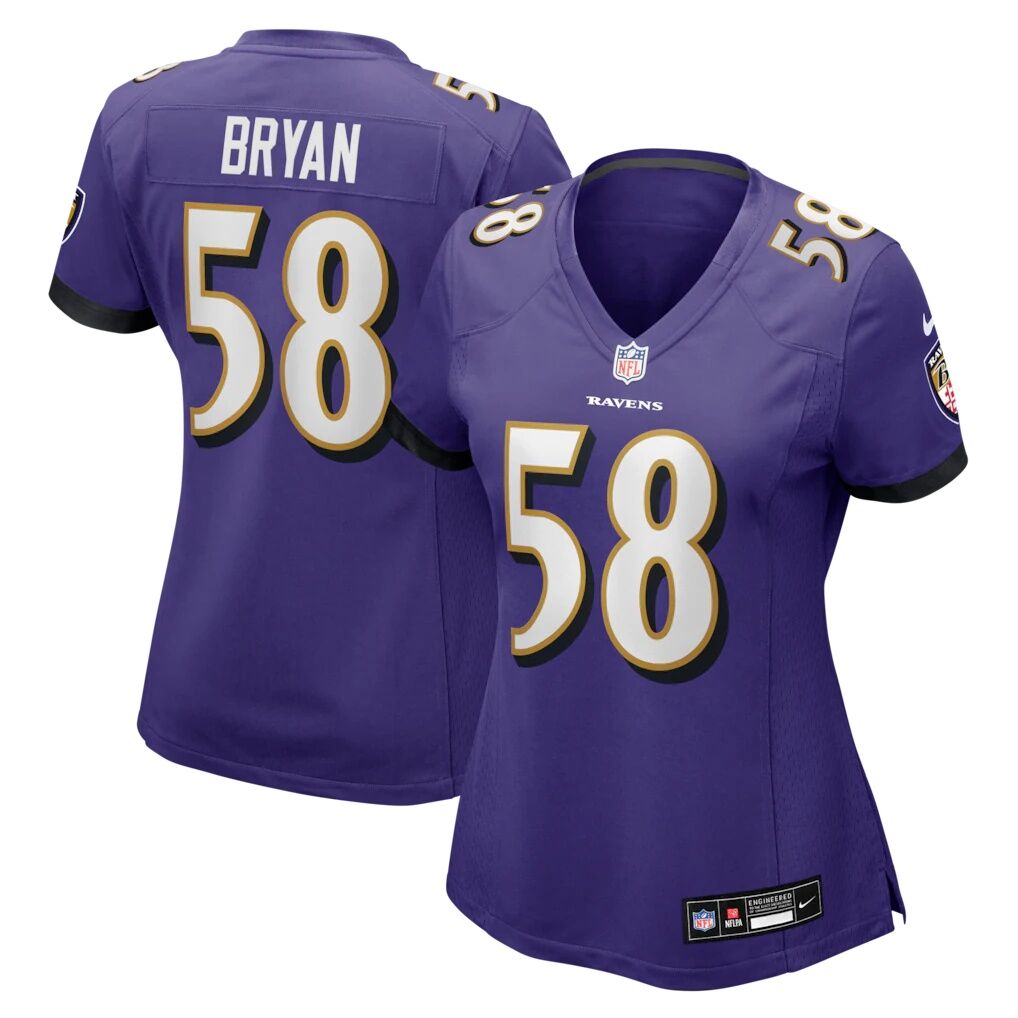 Taven Bryan Baltimore Ravens Nike Women's Team Game Jersey