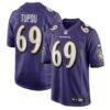 Josh Tupou Baltimore Ravens Nike Team Game Jersey - Purple - Front View