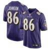 Cornelius Johnson Baltimore Ravens Nike Team Game Jersey - Purple - Front View