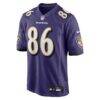 Cornelius Johnson Baltimore Ravens Nike Team Game Jersey - Purple - Side View