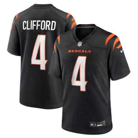 Sean Clifford Cincinnati Bengals Nike Team Game Jersey - Black - Front View