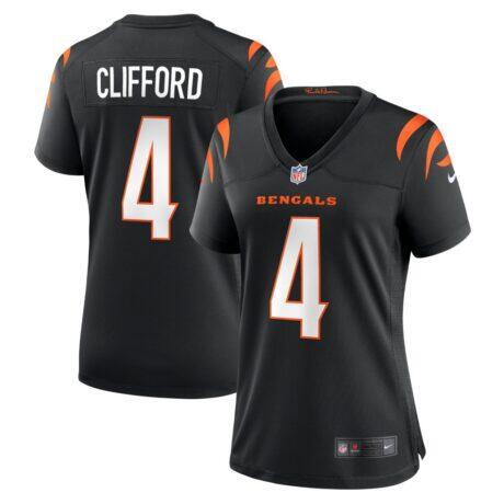 Sean Clifford Cincinnati Bengals Nike Women's Team Game Jersey - Black - Front View