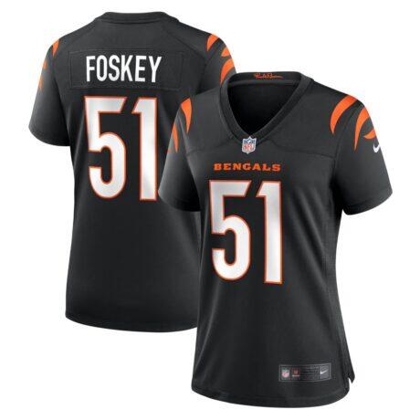 Isaiah Foskey Cincinnati Bengals Nike Women's Team Game Jersey - Black - Front View