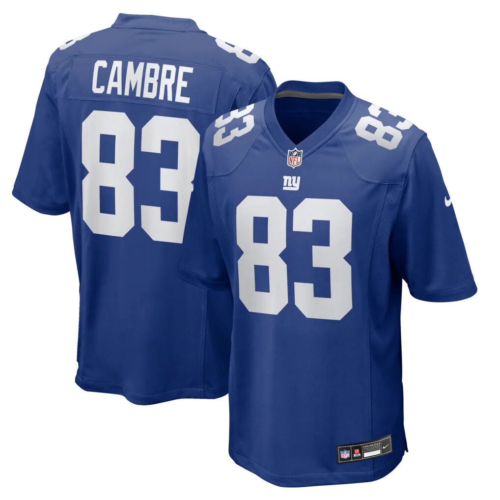 Dalen Cambre New York Giants Nike Team Game Jersey -  Royal