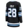 Ian Cole Utah Mammoth Fashion7 Women's Home Breakaway Player Jersey - Black - Detail View