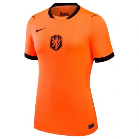 Netherlands National Team Nike Women's 2026 Home Stadium Replica Jersey - Orange - Detail View