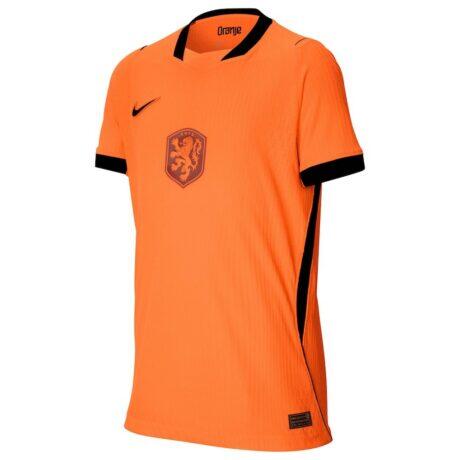 Netherlands National Team Nike Youth 2026 Home Match Authentic Jersey - Orange - Detail View