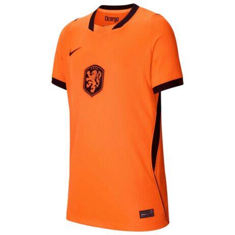 Netherlands National Team Nike Youth 2026 Home Stadium Replica Jersey - Orange - Detail View