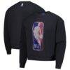 NBA Terez Unisex Oversized Gemstone Logo Sweatshirt - Charcoal - Front View