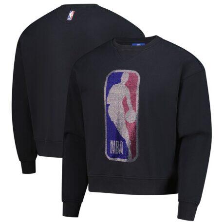 NBA Terez Unisex Oversized Gemstone Logo Sweatshirt - Charcoal - Front View