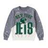 New York Jets Gameday Couture Women's Arch Rivals Faded Wash Sweatshirt - Gray - Front View