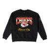 Kansas City Chiefs Gameday Couture Women's Powerhouse Play Premium Fleece Sweatshirt - Black - Front View