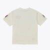 Houston Rockets Mitchell & Ness Hardwood Classics Chainstitch Premium T-Shirt - Cream - Back View