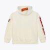 Houston Rockets Mitchell & Ness Hardwood Classics Chainstitch Premium Fleece Hoodie - Cream - Back View
