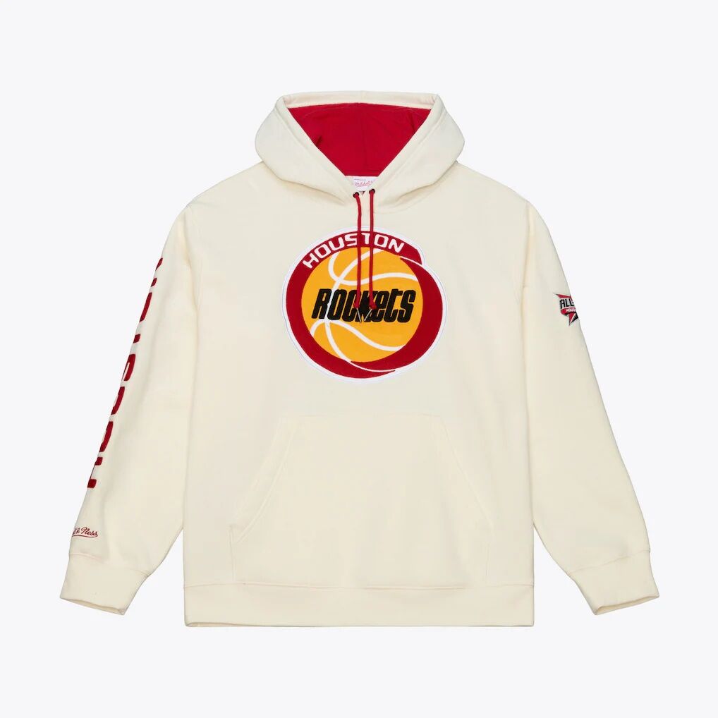 Houston Rockets Mitchell & Ness Hardwood Classics Chainstitch Premium Fleece Hoodie