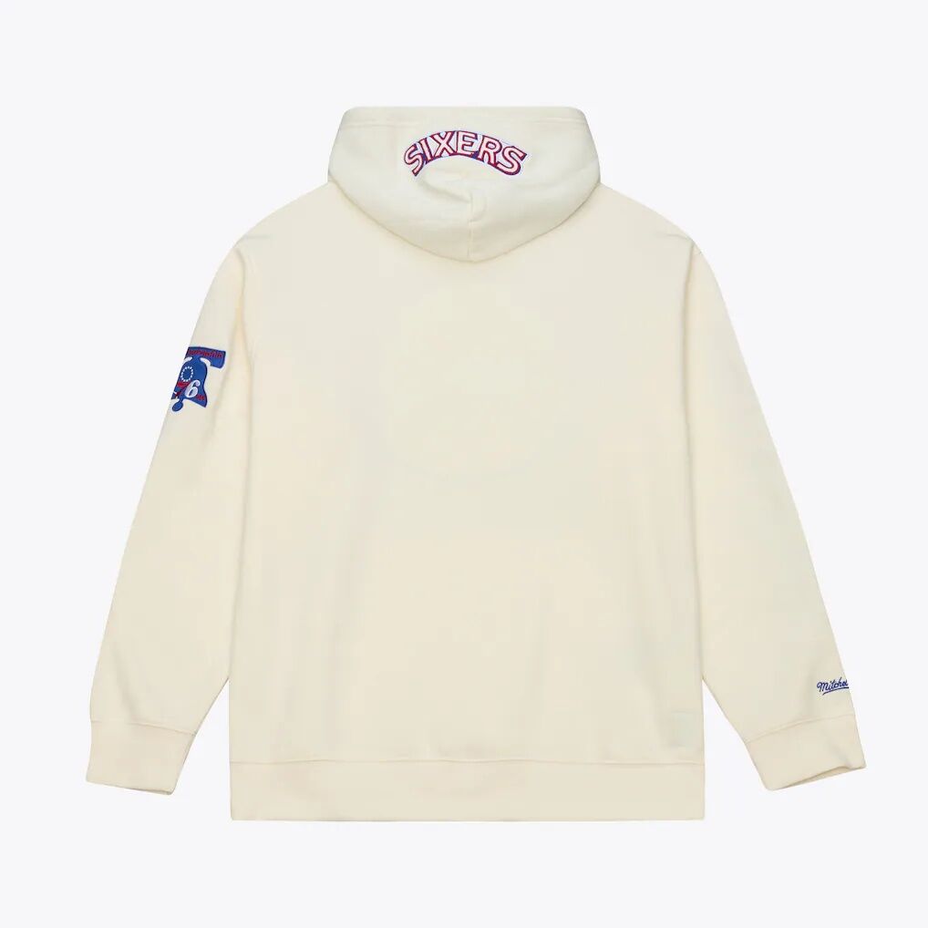 Philadelphia 76ers Mitchell & Ness Hardwood Classics Chainstitch Premium Fleece Hoodie