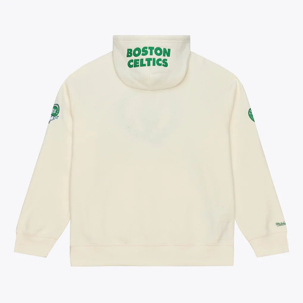 Boston Celtics Mitchell & Ness Hardwood Classics Chainstitch Premium Fleece Hoodie