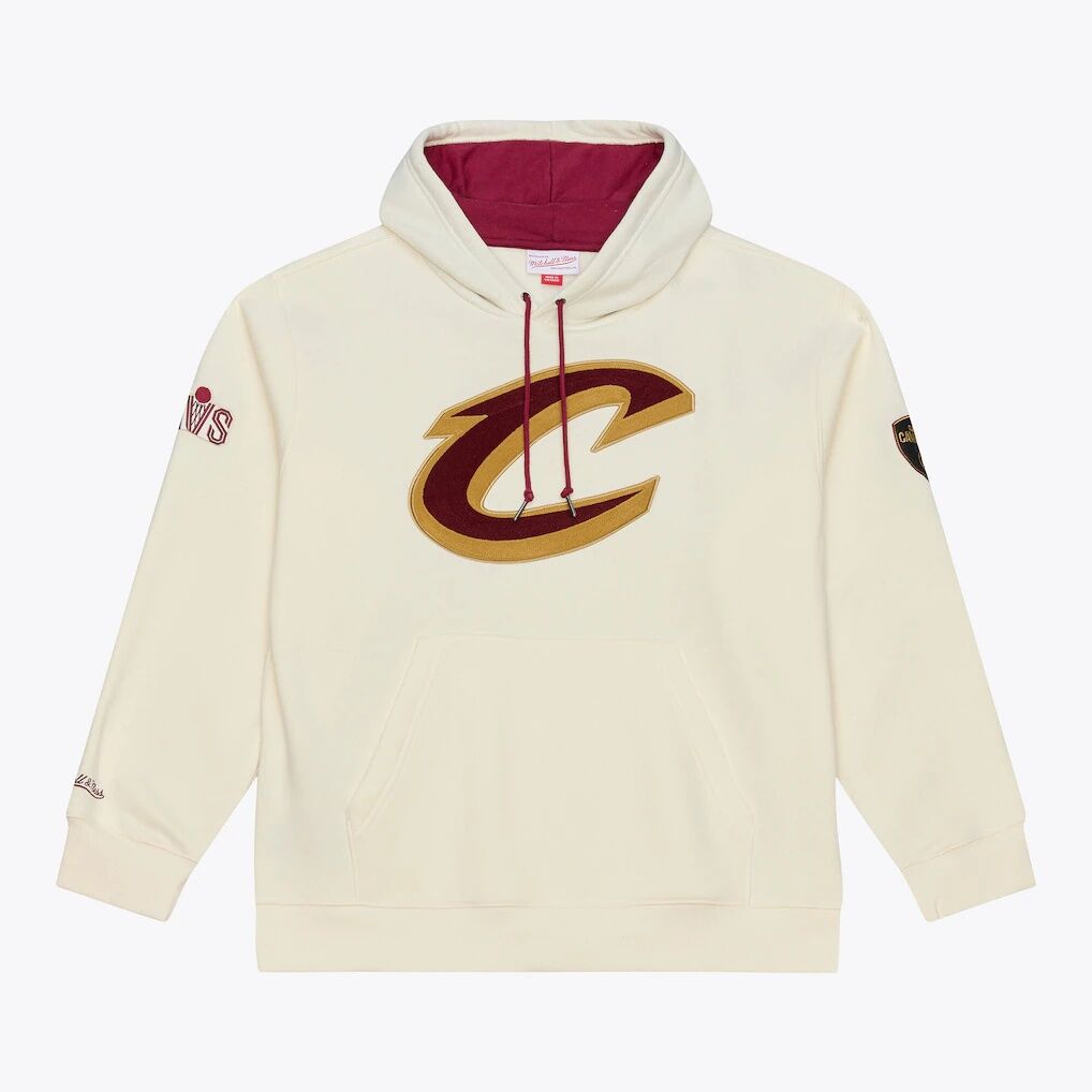 Cleveland Cavaliers Mitchell & Ness Hardwood Classics Chainstitch Premium Fleece Hoodie