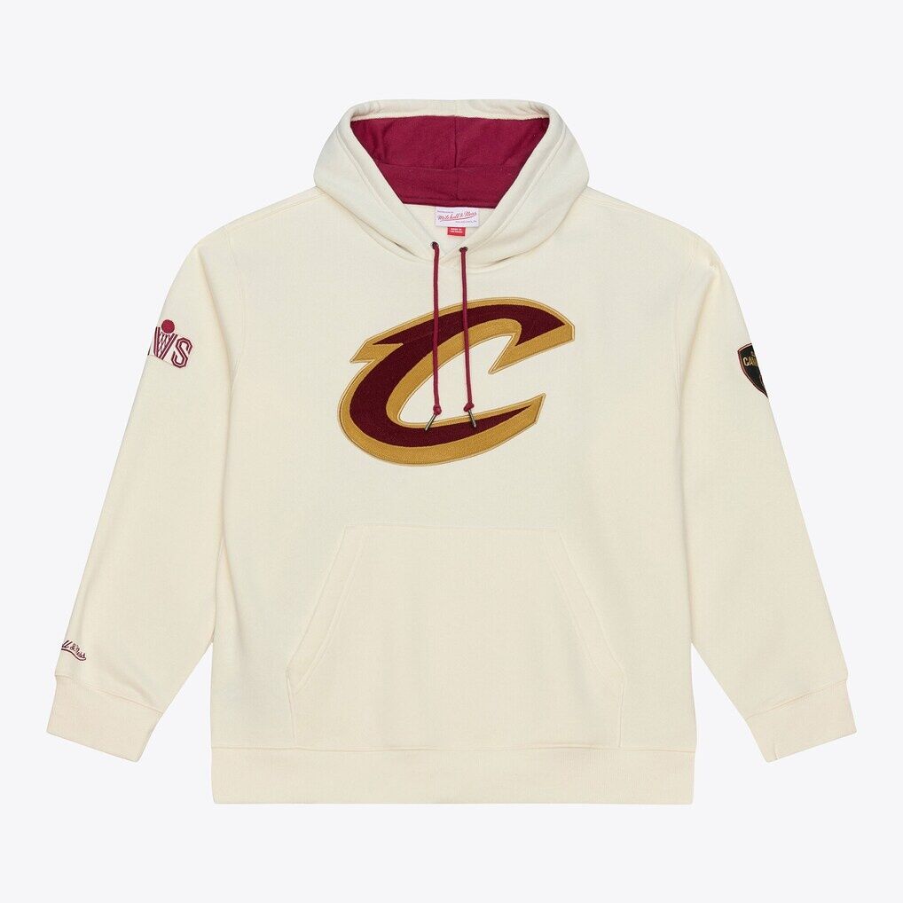 Cleveland Cavaliers Mitchell & Ness Hardwood Classics Chainstitch Premium Fleece Hoodie