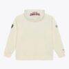 Cleveland Cavaliers Mitchell & Ness Hardwood Classics Chainstitch Premium Fleece Hoodie - Cream - Side View
