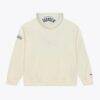 Oklahoma City Thunder Mitchell & Ness Hardwood Classics Chainstitch Premium Fleece Hoodie - Cream - Side View