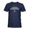 Argentina National Team 1863FC Athletic Wordmark Vintage Tri-Blend T-Shirt - Navy - Side View