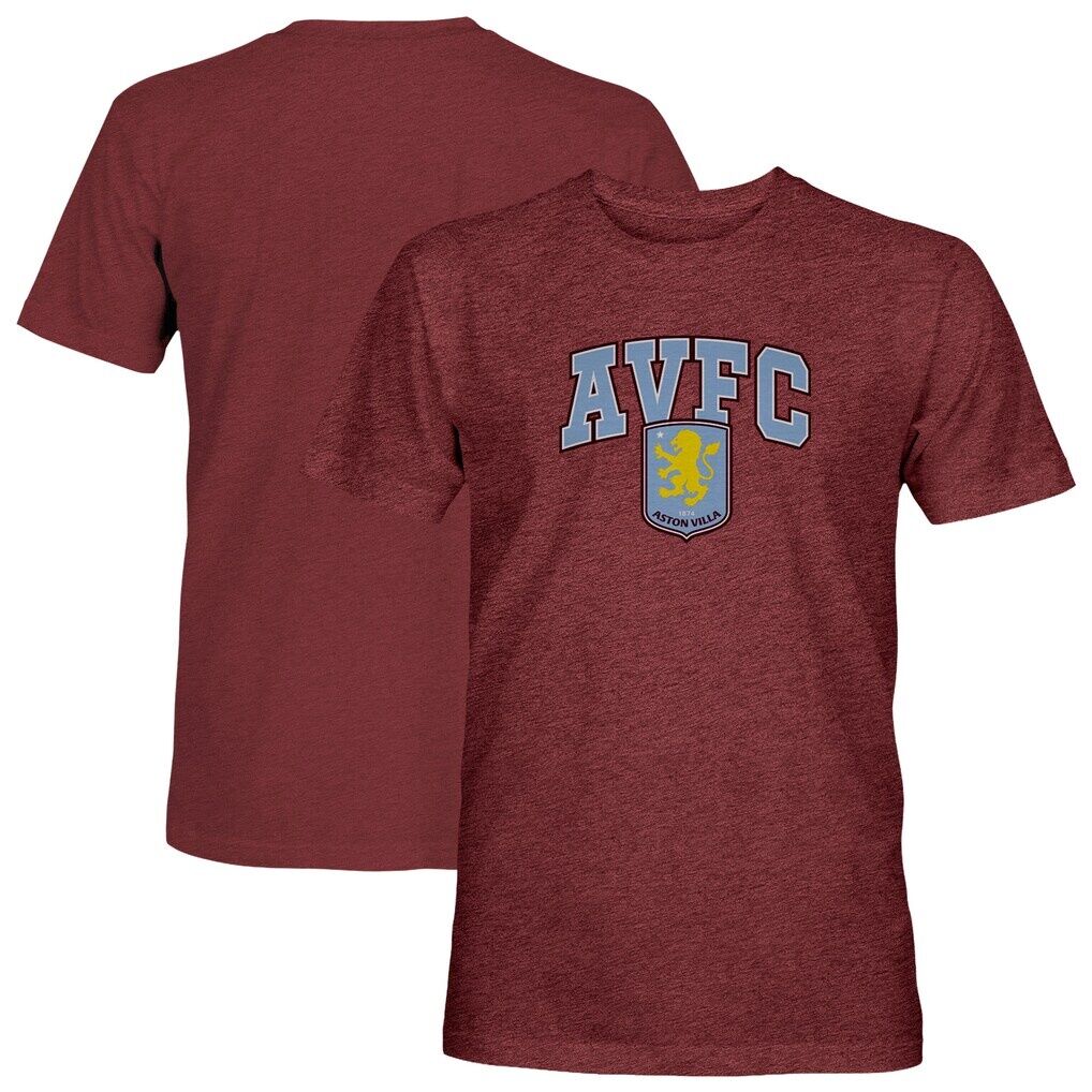Aston Villa 1863FC Athletic Wordmark Vintage Tri-Blend T-Shirt - Maroon