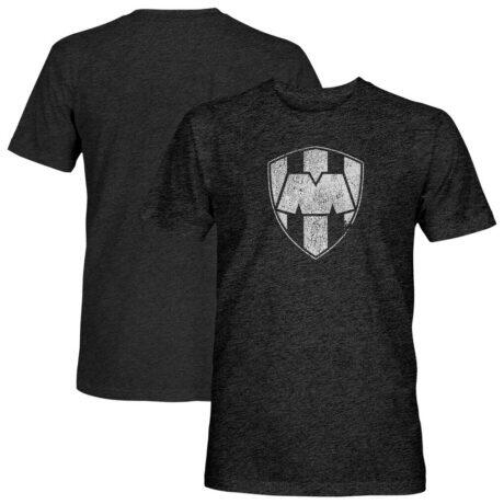 CF Monterrey 1863FC Mono Badge Vintage Tri-Blend T-Shirt - Black - Front View