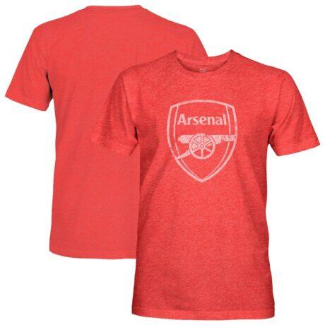 Arsenal 1863FC Mono Badge Vintage Tri-Blend T-Shirt - Red - Front View