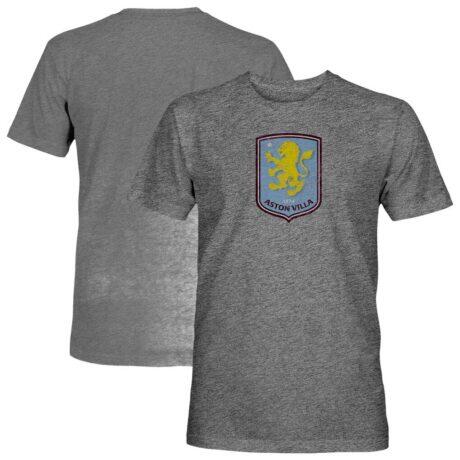 Aston Villa 1863FC Color Badge Vintage Tri-Blend T-Shirt - Gray - Front View