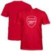 Arsenal 1863FC Youth Mono Badge T-Shirt - Red - Front View