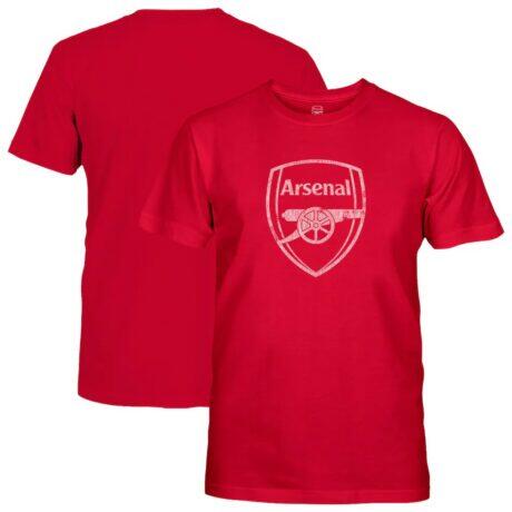 Arsenal 1863FC Youth Mono Badge T-Shirt - Red - Front View