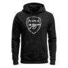 Arsenal 1863FC Mono Badge Fleece Hoodie - Black - Side View