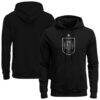 Spain National Team 1863FC Mono Badge Fleece Hoodie - Black - Front View