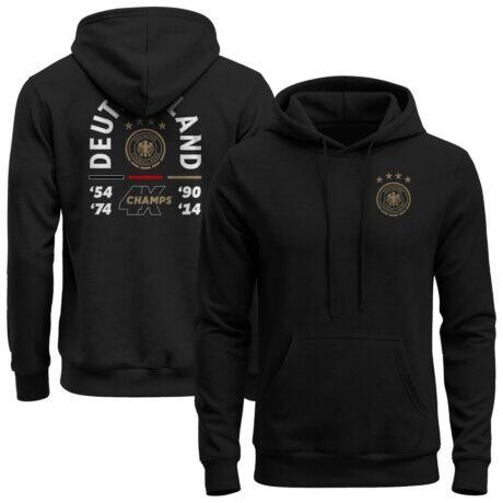 Germany National Team 1863FC True Glory Fleece Hoodie - Black - Front View