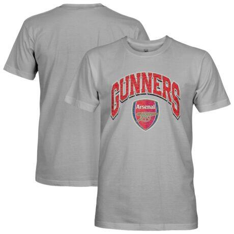 Arsenal 1863FC Wordmark Cotton T-Shirt - Gray - Front View