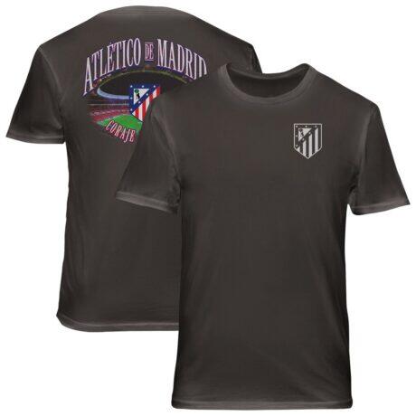 Atletico de Madrid 1863FC Wordmark Cotton T-Shirt - Gray - Front View