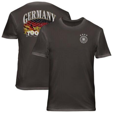 Germany National Team 1863FC Wordmark Cotton T-Shirt - Gray - Front View