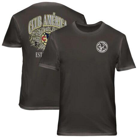 Club America 1863FC Wordmark Cotton T-Shirt - Gray - Front View