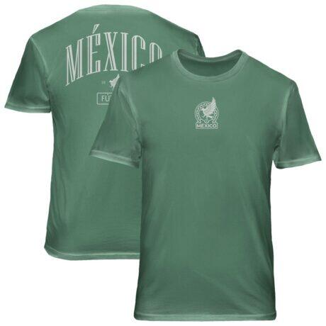 Mexico National Team 1863FC Back Wordmark Soft Wash T-Shirt - Green - Front View