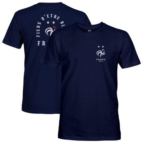 France National Team 1863FC True To Glory Heavyweight T-Shirt - Navy - Front View