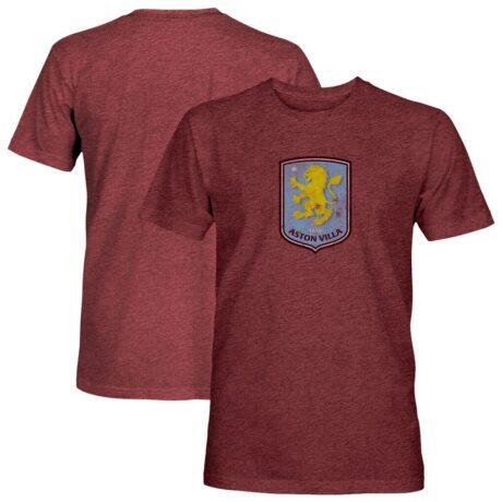Aston Villa 1863FC Color Badge Tri-Blend T-Shirt - - Front View