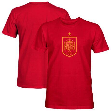 Spain National Team 1863FC Mono Badge T-Shirt - Red - Front View