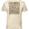 Club America 1863FC Vintage Soft Wash T-Shirt - Cream - Detail View